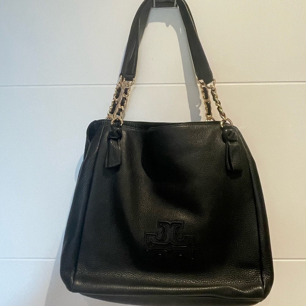 Tory Burch Tote Black and Gold
